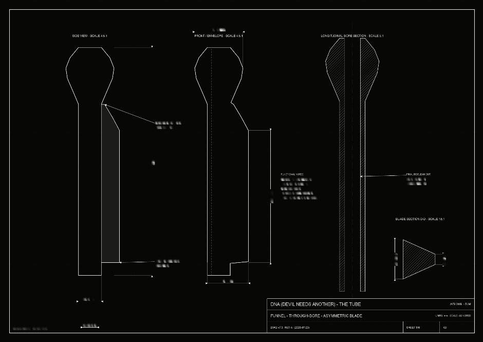 Plate — funnel tube